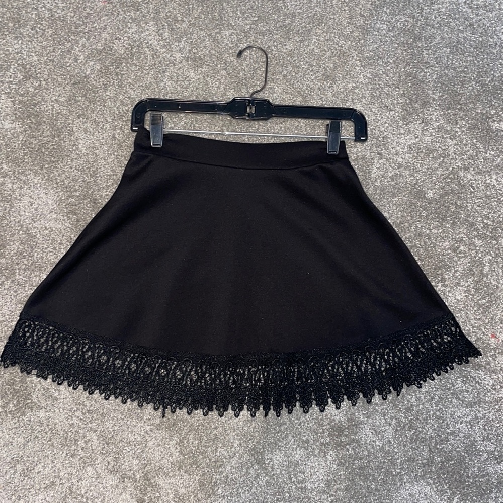 Black lace skirt
